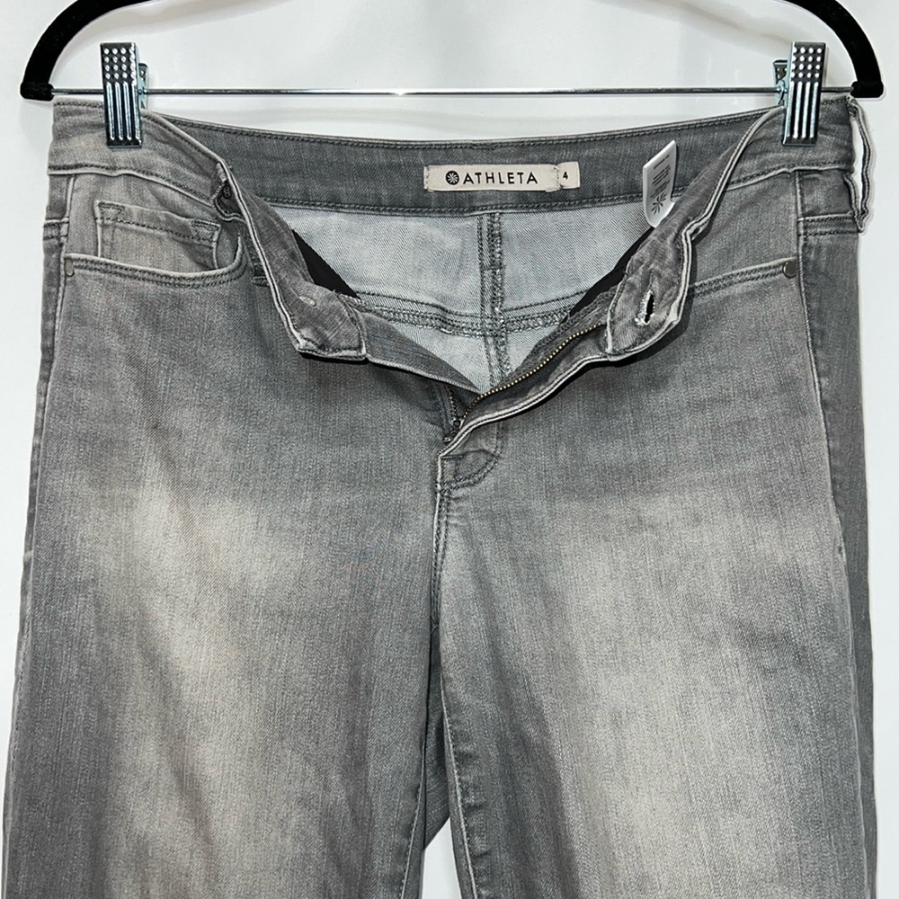 Athleta Sculptek Washed Gray Skinny Jeans Size 4 - Picture 7 of 14